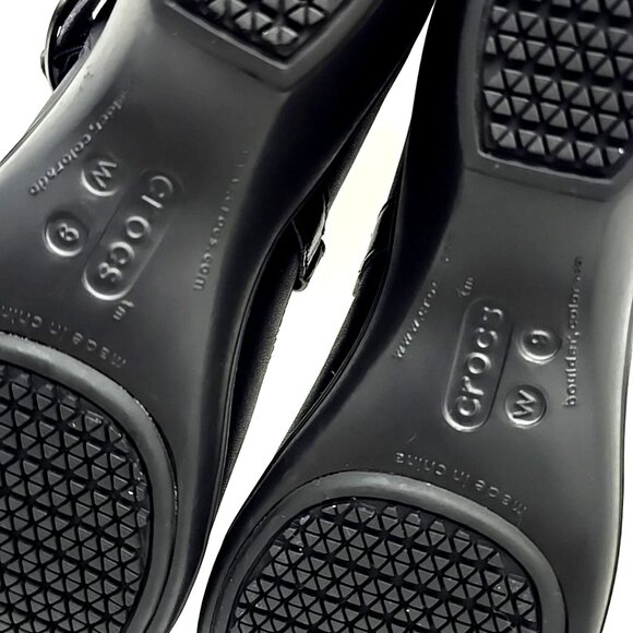 Crocs Shayna Mary Jane Black Slingback Strap Shoes Women's Size 9 - Picture 12 of 12